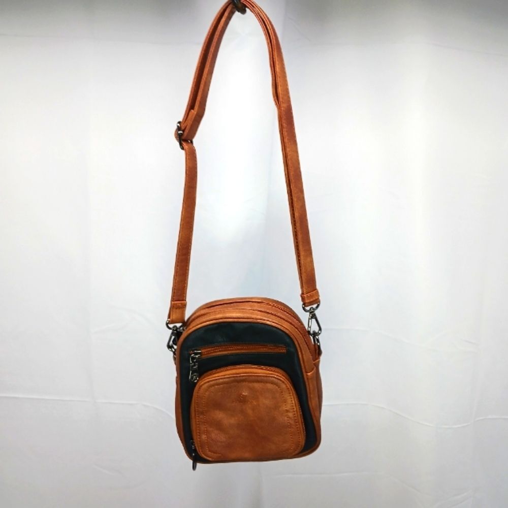 NWOT FADEON Mini Crossbody Bag Versatile Adjustable Strap Two-Tone Unisex